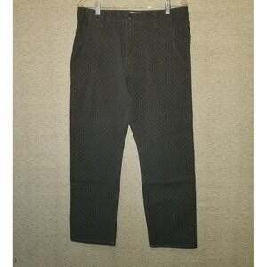 Dockers Pants Mens Actual 33x27.5 Gray Diamond Print Slim‎ Tapered Khaki Cotton
